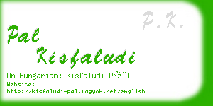 pal kisfaludi business card